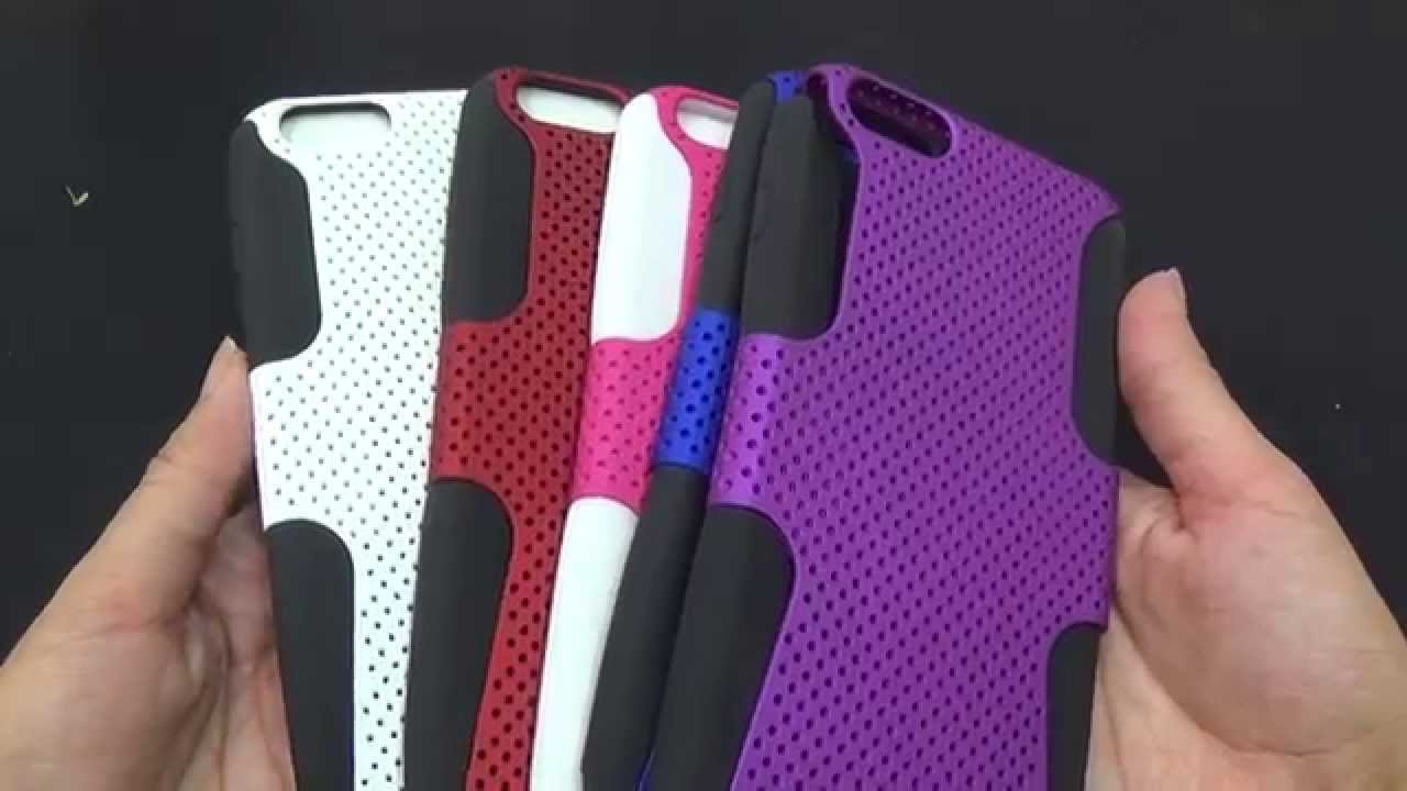 Apple iPhone 6 Plus Perforated Hard Soft Cover Case Overview By CellCasesUSA
