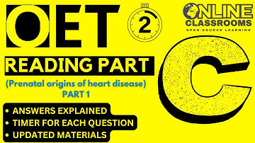 Mastering OET Reading Part C: Tips, Strategies, and Practice Welcome to OET 2.0 Online Classroom