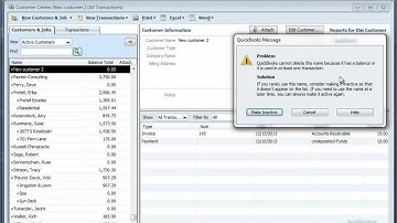QuickBooks Training Videos: Make a Customer Inactive