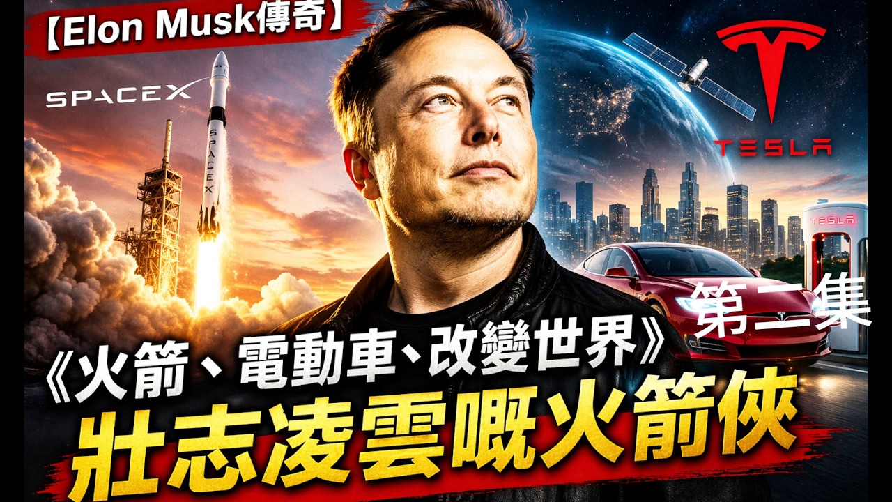 【粵語】- Elon Musk - 馬斯克傳奇 2/3 《火箭、電動車、改變世界》壯志凌雲嘅火箭俠 (第二集 / 全三集) Elon Musk 2/3