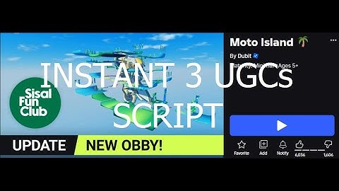 Roblox Moto Island FIXED instant 3 UGCs script [Roblox Exploiting]