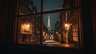 Night Time Snowfall In Paris❄️Cozy Winter Ambience For Reading, Sleeping, Projectors, Etc. screenshot 2