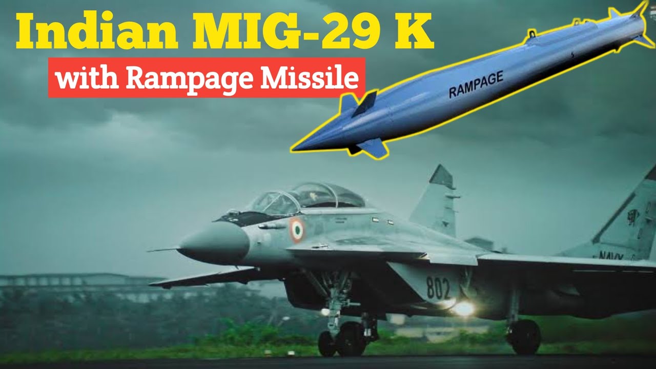 Indian Mig-29k with Rampage stand off weapon #mig-29 #indiannavy #rampage - YouTube