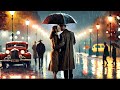 You and Me under an Umbrella ☂ Vintage Oldies Music playing in the rain (raindrops on umbrella) ASMR