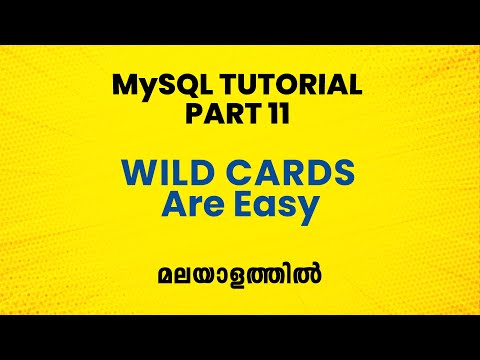 Wildcard Characters | SQL Tutorial in Malayalam | MySQL