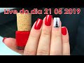 Unhas Vermelhas Decoradas com Película e Fácil De Fazer - Live do dia 21 05 2019