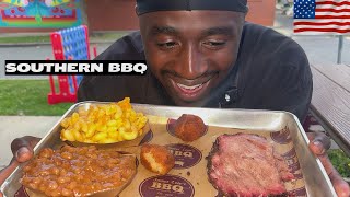 British Guy Tries NORTH CAROLINA BBQ for the FIRST TIME! 🇺🇸 I Wasn’t Ready Guide