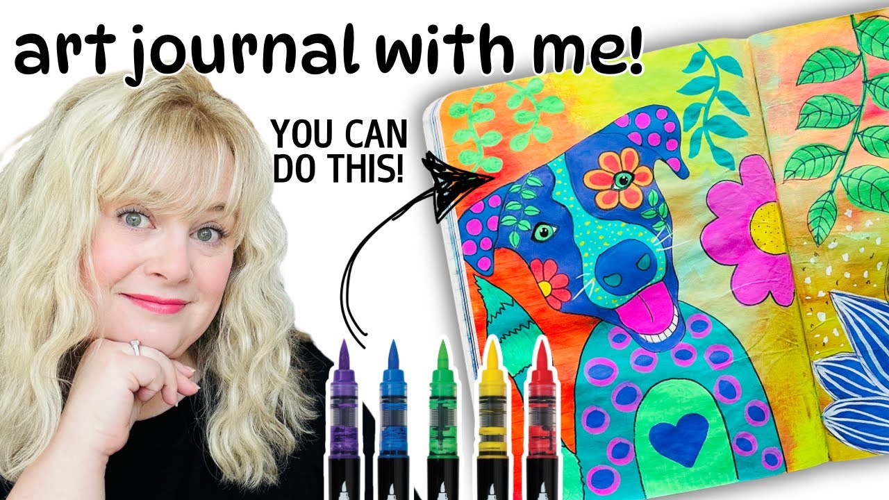 💥Рисуем по изображению в журнале💥 Арт-журнал со мной! #artjournal #paintpens