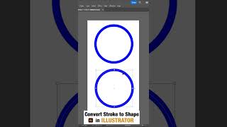 Convert Stroke to Shape in Illustrator | #shorts