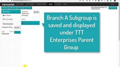 Managing user group hierarchies in Poimapper