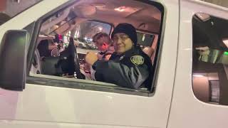 New 67st precinct- checking inspection stickers & patrol cars blocking sidewalks or hydrants