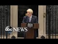 UK Prime Minister Boris Johnson resigns