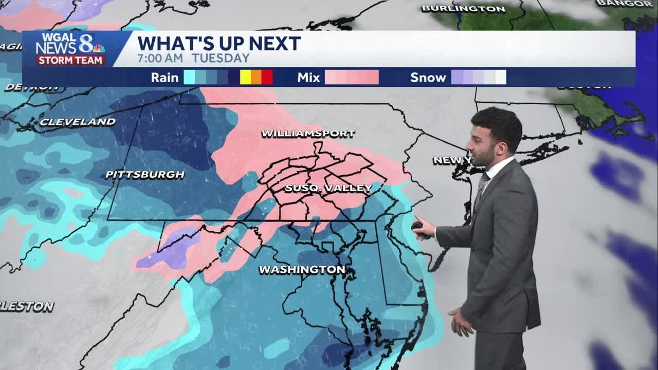 Light snow/rain early Sunday; more chances for rain next week - YouTube