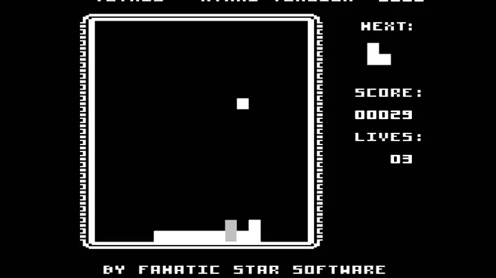 Tetris (Fanatic Star Software) for the Atari 8-bit family