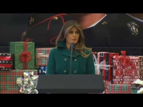 First lady Melania Trump speech at Marine Corps Reserve