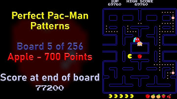 Perfect Pac-Man Patterns - Board 5 of 256 - 1st Apple