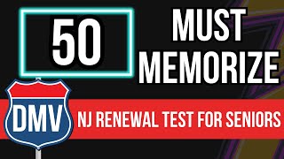New Jersey DMV Renewal Test for Seniors 2026 (Official NJ DMV Test Paper)