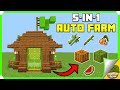 5-In-1 Auto Farm In Minecraft Bedrock (MCPE/Xbox/PS4/Switch/Windows10)