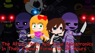 The Afton Family And Some Animatronics In Their Canon Forms For 24 Hours / (8bit designs) / FNAF
