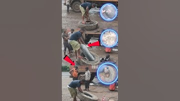 टायर में घुसा बहुत बड़ा पत्थर | 😲😱 | Mini Vlog - Raju Puncture Wale | #minivlog #rajuminivlog