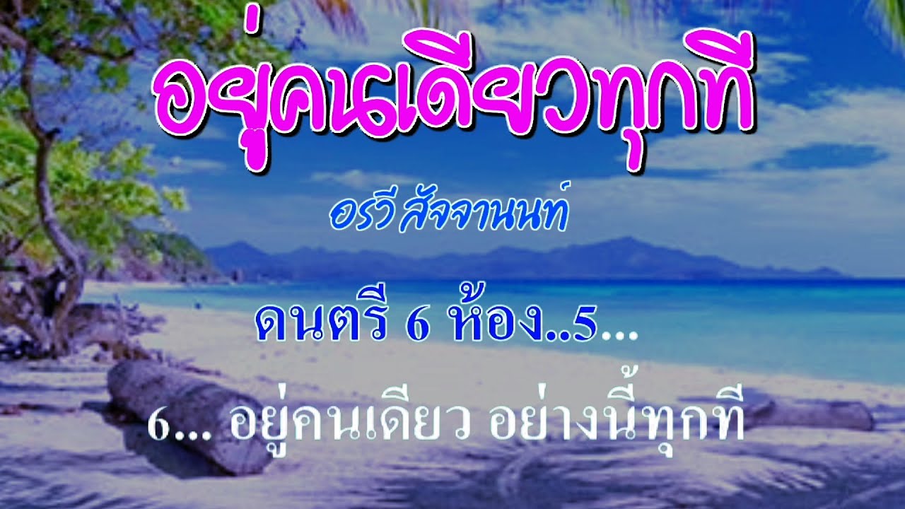 ♬อยู่คนเดียวทุกที อรวี สัจจานนท์ #karaoke #คาราโอเกะ