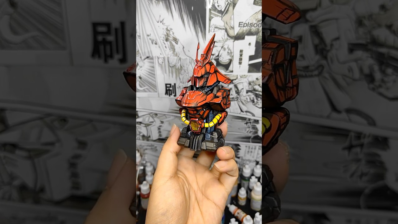 Custom Paint 2D MS MECHANICAL BUST 07 SAZABI | DOJO #gundam #gunpla #custom #sazabi #anime