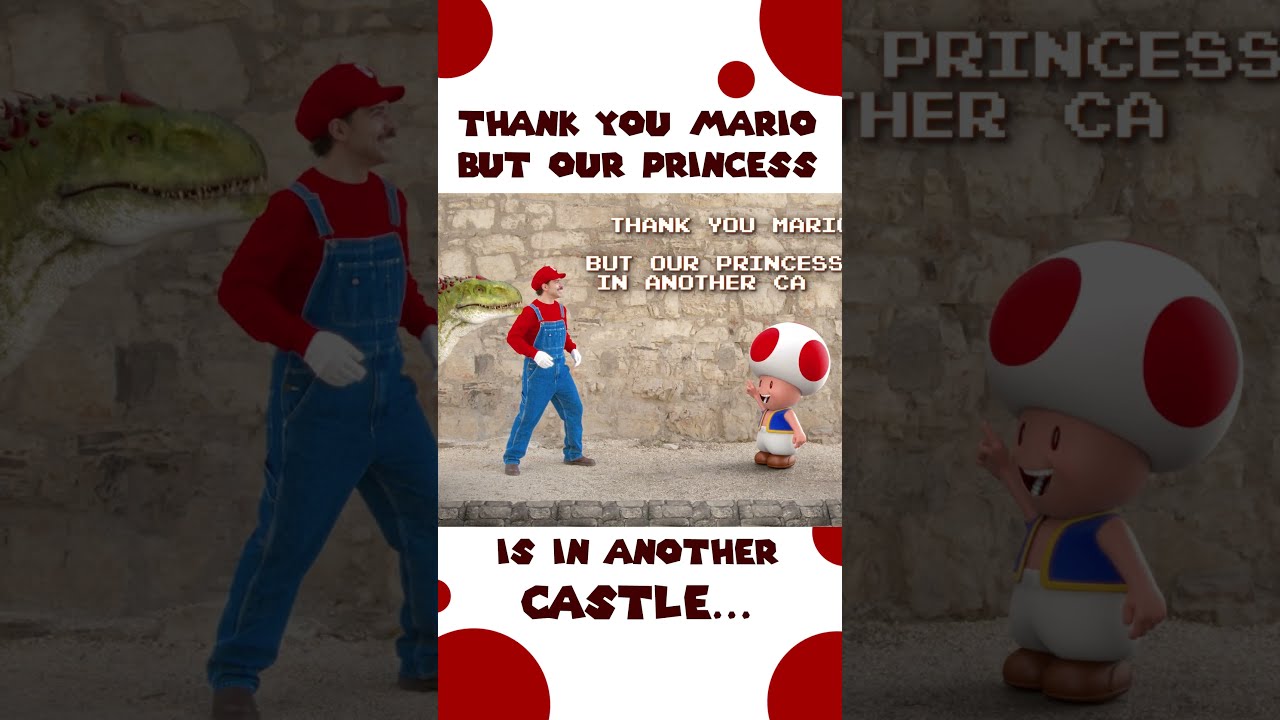 Our Princess is in another CASTLE  #mario #toad #irl