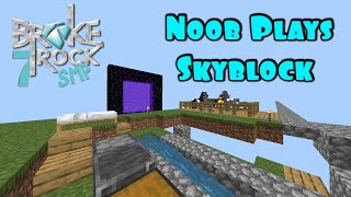 My First Time Playing Skyblock (BrokeRock Skyblock)
