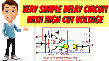 Very simple delay circuit with high voltage cut