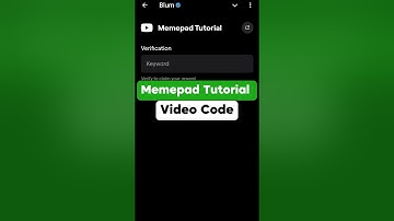 Memepad Tutorial Blum Video Code Today |Memepad Tutorial Blum Today Verification Keyword #blum #code