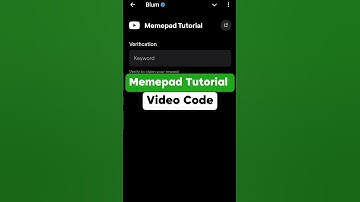 Memepad Tutorial Blum Video Code Today |Memepad Tutorial Blum Today Verification Keyword #blum #code