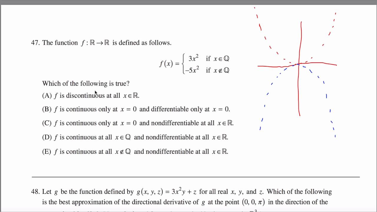 Math Subject GRE Practice Test #47 GR1268 - YouTube