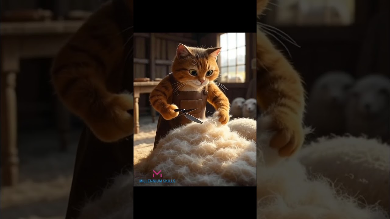 cat tricks sheep ||#Shorts#Viral#Funny#CatVideo#Animation#AIVideo#Trending#ComedyShorts#FunnyAnimals