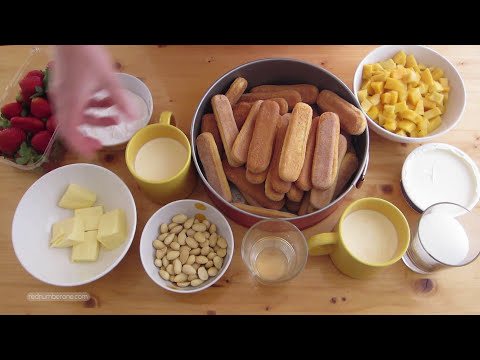 فيديو: كعكة ماسكاربوني الفراولة والخوخ