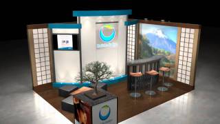 Modularer Messestand Mit Grafikverkleidung