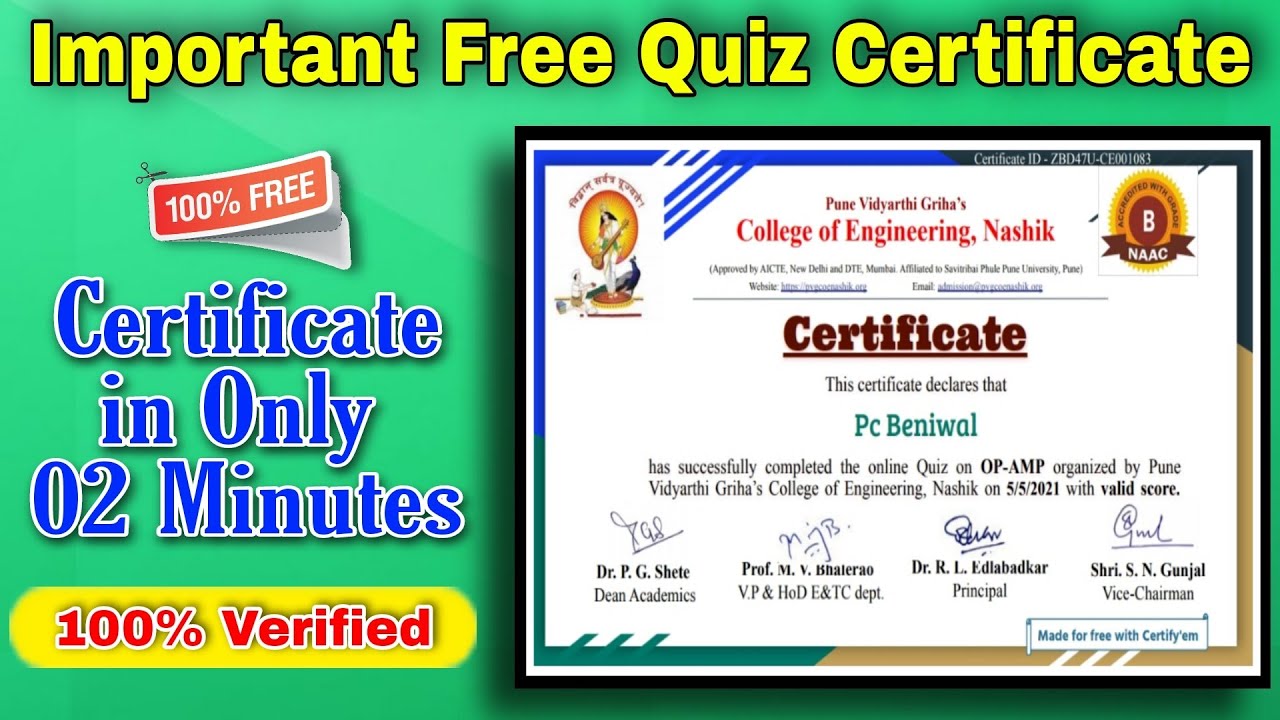 Free Government Certificate | National Webinar Certificate || Free Certificate 2021