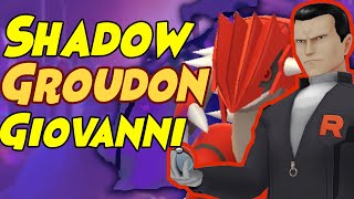 First Look at How to Beat Giovanni SHADOW GROUDON Team in Pokemon GO! (Below 1500cp)