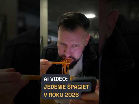 Cover: AI video šialene napreduje. Takto vyzerá jedenie špagiet v roku 2026 (Seedance 2.5) #shorts #ai