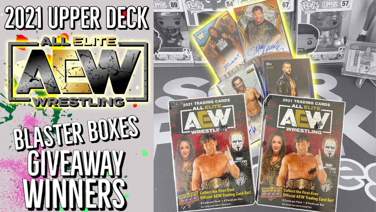 2021 Upper Deck AEW All Elite Wrestling Trading Cards Blaster Boxes +  Giveaway Winners & Duck Races! - YouTube