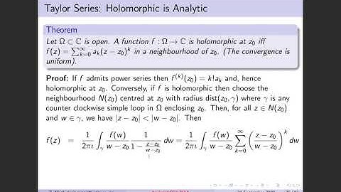 Taylor Series and Zeroes of Holomorphic Functions