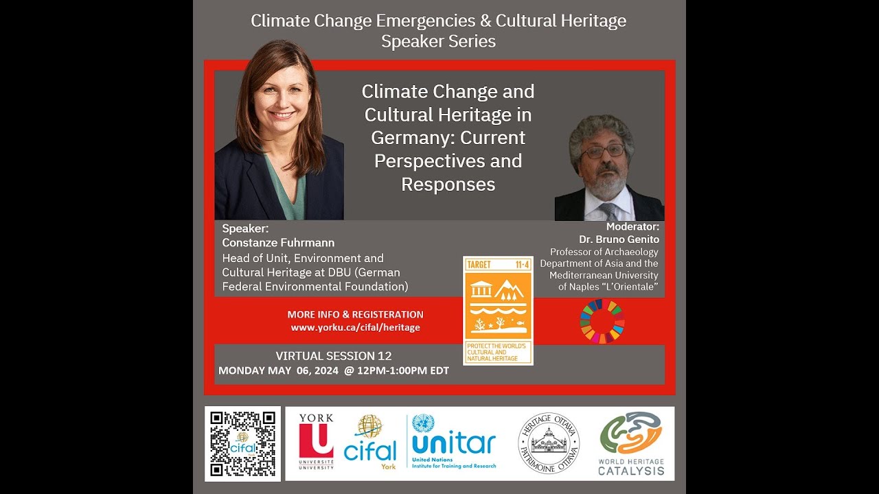 Climate Change Emergencies & Cultural Heritage Speaker Series - YouTube