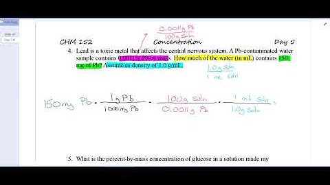 CHM 152 Day 5 Units of Concentration Examples