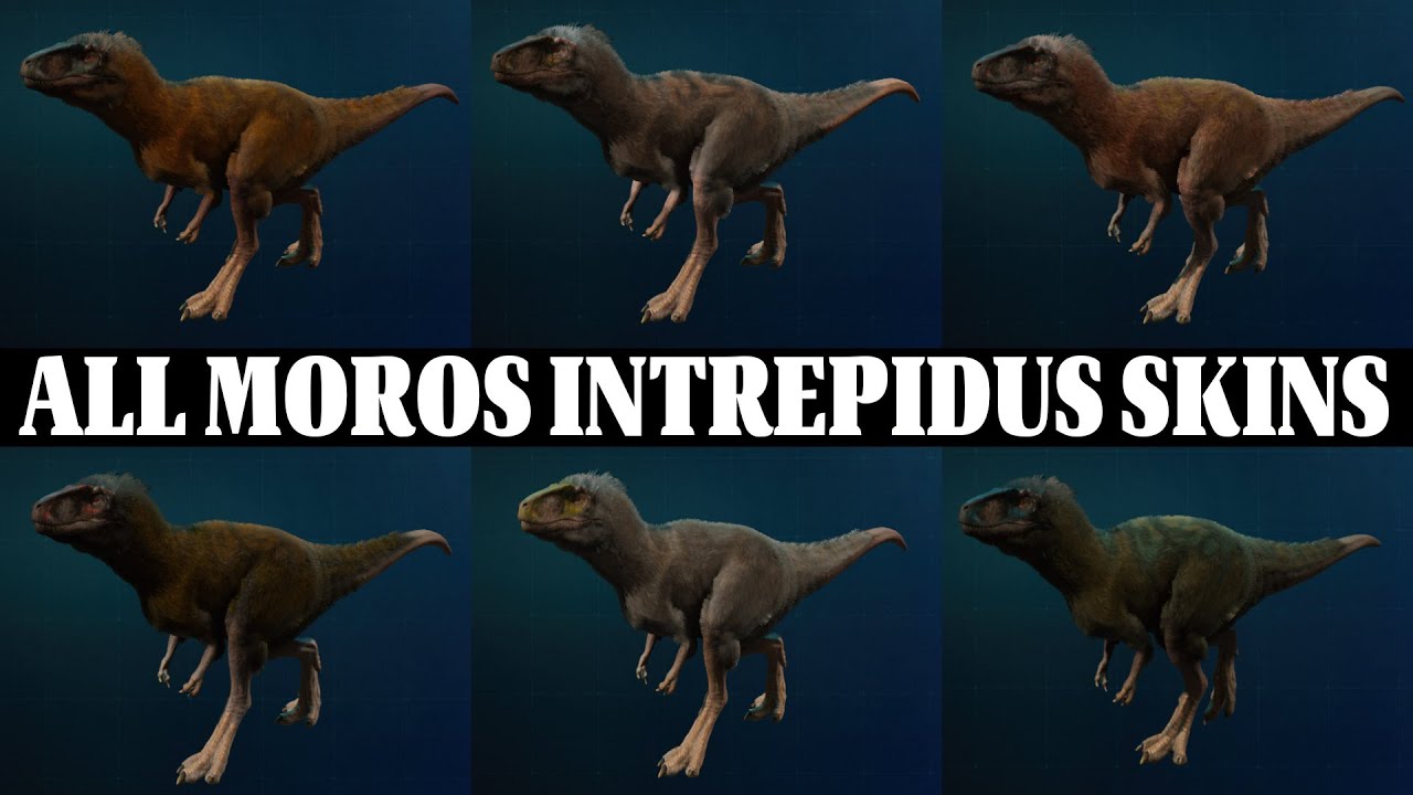 ALL MALE MOROS INTREPIDUS SKINS in Jurassic World Evolution 3 | 4K Showcase 🦖
