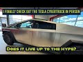 I finally check out the tesla cybertruck in person quick first look