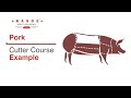 Range meat cutter pork course example