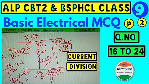 Alp CBT2 & bsphcl Class part-9 | Basic Electrical MCQ part-2 | Resistance MCQ for Series & parallel