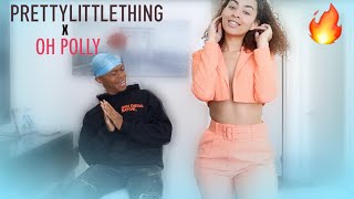 TRY ON HAUL BOYFRIEND RATES MY OUTFITS 1-10🔥 PRETTYLITTLETHING/Oh Polly