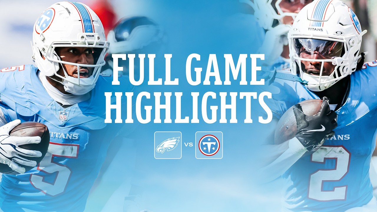 Thumbnail for Tennessee Titans Highlights vs. the Philadelphia Eagles | Cam Ward 2 Touchdown Game | 2026 Week 2