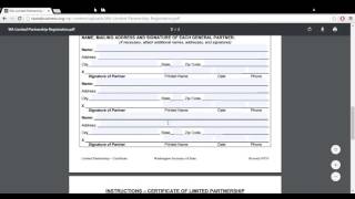 How to Start a Partnership (LP|LLP) in Washington | WA Secretary of State