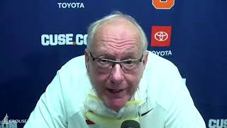 Syracuse coach Jim Boeheim talks about his team game against North Carolina State
